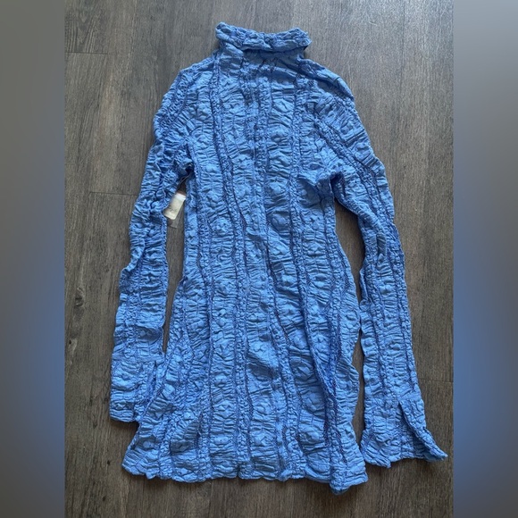 Free People Blue Midi Dress with Intricate Details - Picture 5 of 7